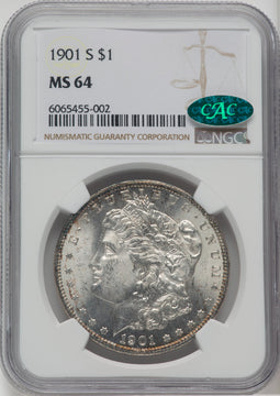 1901-S $1 CAC Morgan Dollar NGC MS64