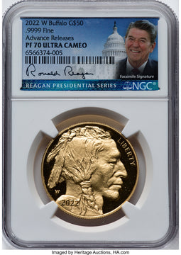 2022-W G$50 Gold Buffalo DCAM NGC PF70
