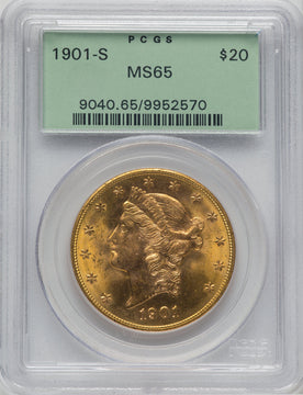 1901-S $20 Liberty Double Eagle PCGS MS65