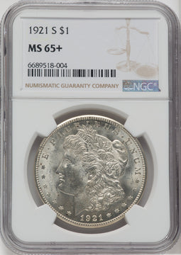 1921-S $1 Morgan Dollar NGC MS65+