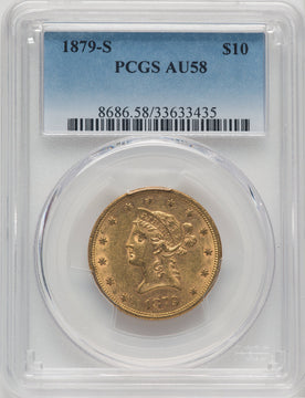 1879-S $10 Liberty Eagle PCGS AU58