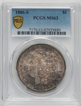 1886-S $1 Morgan Dollar PCGS MS63