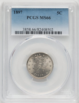 1897 5C Liberty Nickel PCGS MS66