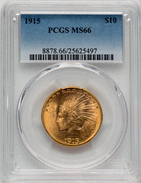 1915 $10 Indian Eagle PCGS MS66