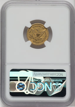 1851-O $2.50 Liberty Quarter Eagle NGC AU53