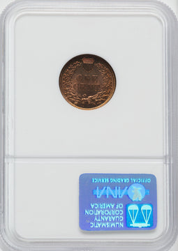1881 1C RD Indian Cent NGC MS65