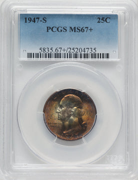 1947-S 25C Washington Quarter PCGS MS67+