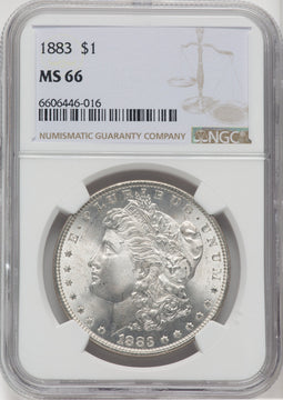 1883 $1 Morgan Dollar NGC MS66