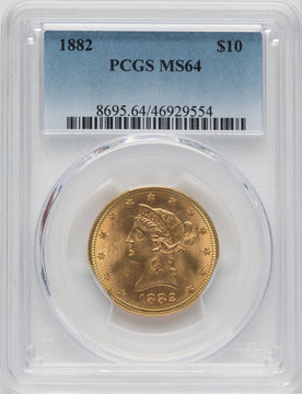 1882 $10 Liberty Eagle PCGS MS64