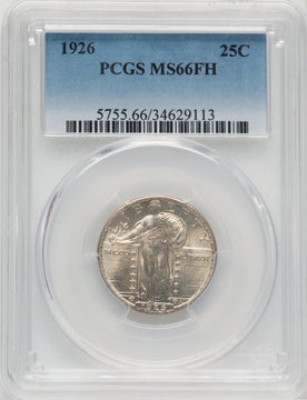1926 25C FH Standing Liberty Quarter PCGS MS66