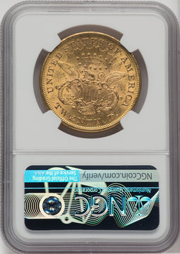 1875-S $20 Liberty Double Eagle NGC MS60