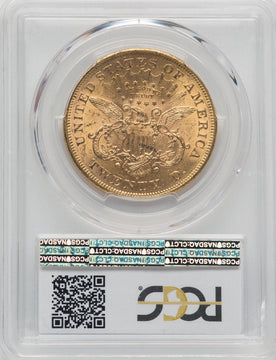 1876-S $20 Liberty Double Eagle PCGS MS62