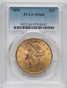 1894 $20 Liberty Double Eagle PCGS MS64