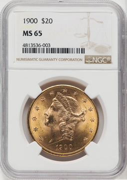 1900 $20 Liberty Double Eagle NGC MS65