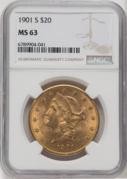 1901-S $20 Liberty Double Eagle NGC MS63