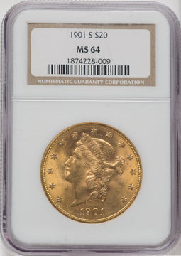 1901-S $20 Liberty Double Eagle NGC MS64
