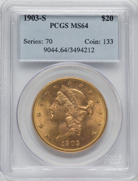 1903-S $20 Liberty Double Eagle PCGS MS64 (762500006)