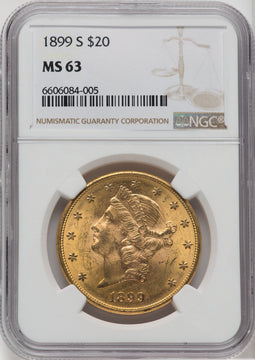 1899-S $20 Liberty Double Eagle NGC MS63 (759940020)