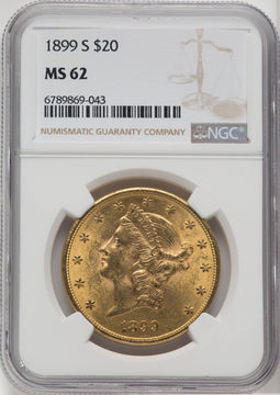 1899-S $20 Liberty Double Eagle NGC MS62 (171367431)