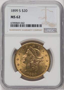 1899-S $20 Liberty Double Eagle NGC MS62 (171367430)