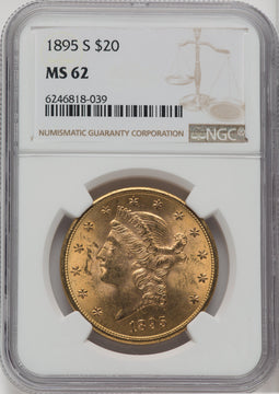 1895-S $20 Liberty Double Eagle NGC MS62