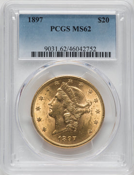 1897 $20 Liberty Double Eagle PCGS MS62