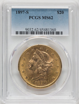 1897-S $20 Liberty Double Eagle PCGS MS62 (171311624)