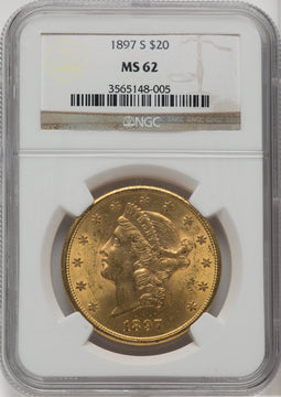1897-S $20 Liberty Double Eagle NGC MS62 (759320029)