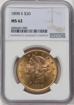 1898-S $20 Liberty Double Eagle NGC MS62 (503478011)