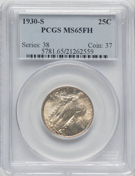 1930-S 25C FH Standing Liberty Quarter PCGS MS65