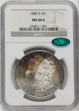 1880-S $1 CAC Morgan Dollar NGC MS66