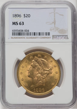1896 $20 Liberty Double Eagle NGC MS63 (517065073)