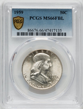 1959 50C FL Franklin Half Dollar PCGS MS66