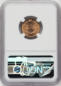 1883 1C RD Indian Cent NGC MS65