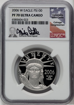 2006-W $100 One-Ounce Platinum Eagle Statue of Liberty NGC PF70