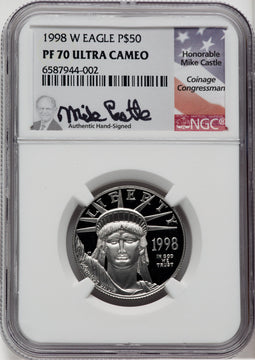 1998-W $50 Half-Ounce Platinum Eagle NGC PF70