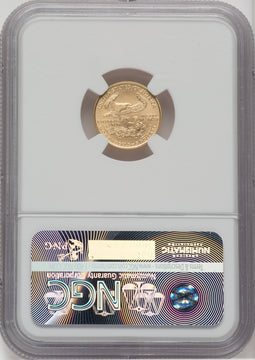 2008-W $5 Tenth-Ounce Gold Eagle Burnished NGC MS70