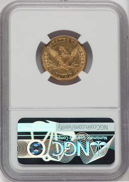 1843 $5 Liberty Half Eagle NGC AU55