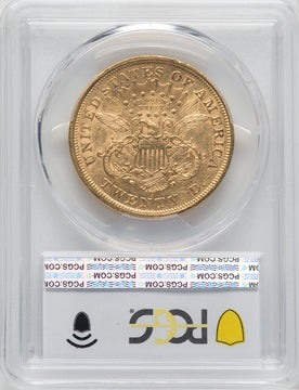 1873-S $20 Closed 3 Liberty Double Eagle PCGS AU53