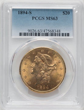 1894-S $20 Liberty Double Eagle PCGS MS63 (171373512)