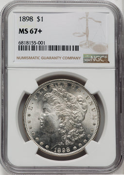 1898 $1 Morgan Dollar NGC MS67+