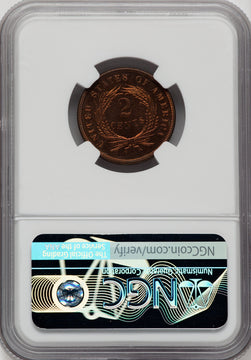 1872 2C RD Proof Two Cent Pieces NGC PR66+