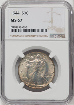 1944 50C Walking Liberty Half Dollar NGC MS67