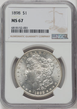 1898 $1 Morgan Dollar NGC MS67