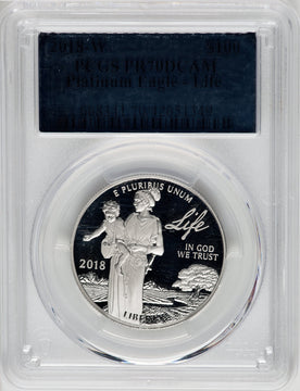 2018-W $100 One Ounce Platinum Eagle Life PCGS PR70