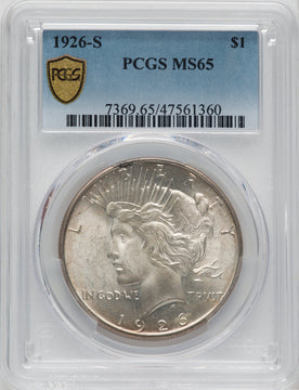 1926-S $1 Peace Dollar PCGS MS65