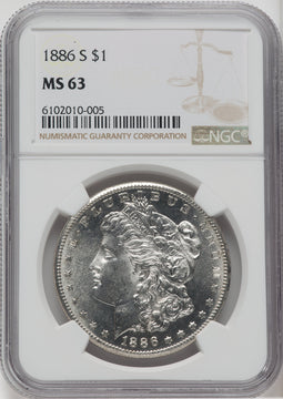 1886-S $1 Morgan Dollar NGC MS63