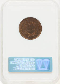 1869 2C RB CAC Proof Two Cent Pieces NGC PR66