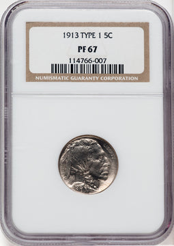 1913 5C Type One Proof Buffalo Nickel NGC PR67
