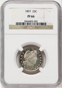 1897 25C Proof Barber Quarter NGC PR66